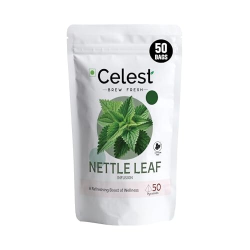 Celest Nettle Leaf Tea | Nettle Tea - 50 Teabags | Stinging-Nettle Tea Bags