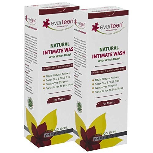 everteen Witch Hazel Natural Intimate Wash – 2 Packs (105ml each)