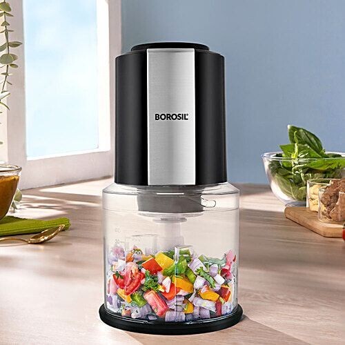 Borosil Chef Delite 300 W Electric Chopper - For Kitchen, Twin Blade Technology, 600 ml