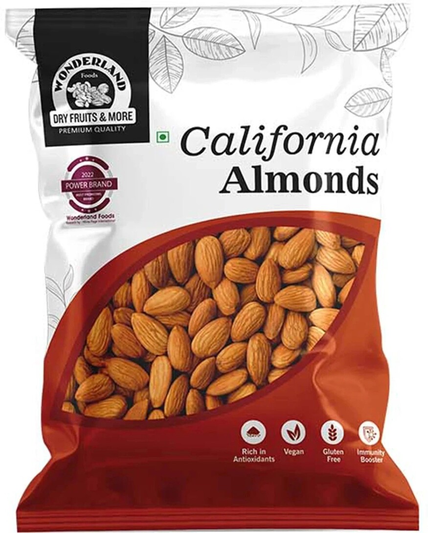 WONDERLAND Raw-California-Almond-100g Almonds (1 x 100 g)