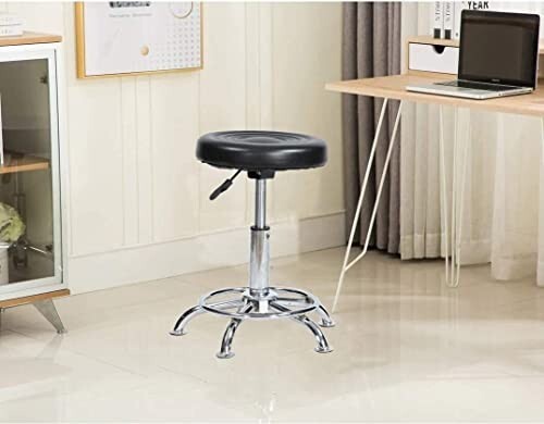 NGFC Doctor Stool with Adjustable Height Size- 45 cm, Colour- Black