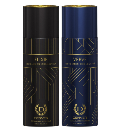 Denver Gentlemen Elixir+Verve Deo -200ml Each (Pack of 2) - Sale