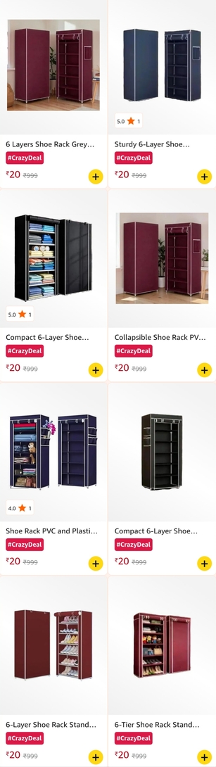 Bazaar : ₹999 Shoe Racks @ Just ₹20 | Desidime
