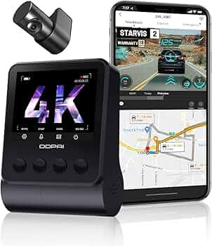 DDPAI True 4K UHD Dual Dash Cam for Car Front and Rear | 8MP Front + 3MP Rear, STARVIS IMX415 Sensor, Built-in GPS, ADAS, Night Vision, Wi-Fi & App Control, 2.3" LCD