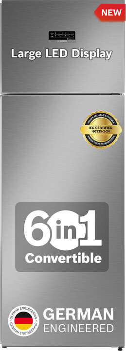 BOSCH 368 L Frost Free Double Door 3 Star Convertible Refrigerator with Large LED Display