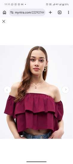 JUNE & HARRY Off-Shoulder Bardot Crop Top