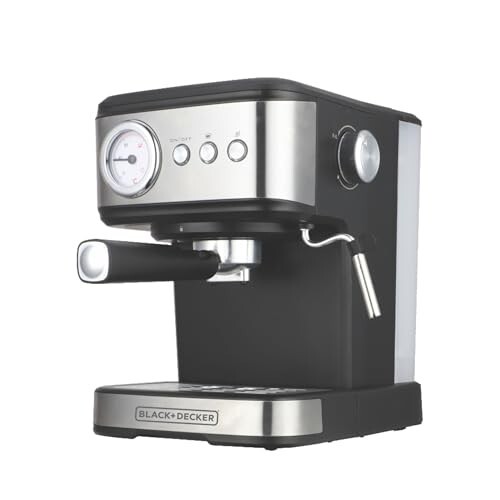 BLACK+DECKER BXCM1001IN 1100W 10-Cup 15 Bar Expresso Coffee Maker -(Black+Grey)