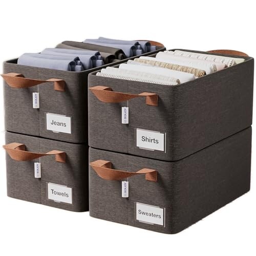 BOXJOY 4 Pcs Wardrobe Cloth Organizer [₹250 Coupon]