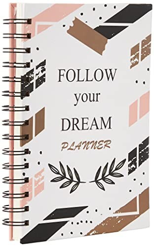 Amazon Brand - Solimo Daily Planner and Organizer 150 Pages (Follow Your Dream),Black [Apply coupon]
