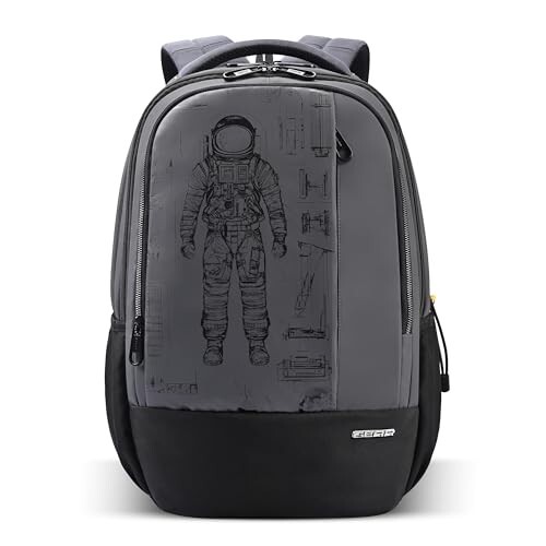 Gear Anatomy Space 19"/38L Large Water Resistant Backpack (Grey - Black)