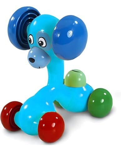 3 Face Role Play Dog Friction Toy Push and Go Puppy Car with 3 Expressions 
