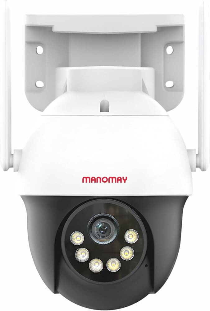 MANOMAY 3MP Wi-Fi Protect Pro Mini Pan-Tilt Camera | BIS-ER (STQC Certified) WiFi CCTV Camera |