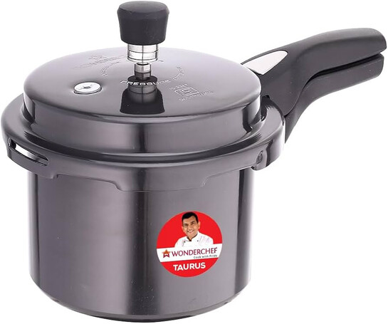 Wonderchef Taurus Hard Anodized Outr Lid Pressure cooker, 3 liter