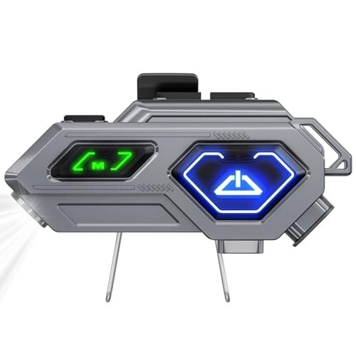 EDYELL C8 Pro Motorcycle Bluetooth Headset,LED Emergency Lights