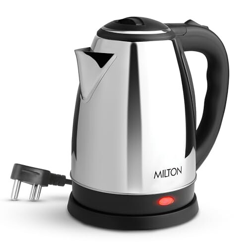 Milton Appliances Go Electric Kettle 1.8 Litre I 3X Protection - Dry Boil, Auto Shut Off, Overheat I 1350 Watt I Super Fast Boiling I Stainless Steel