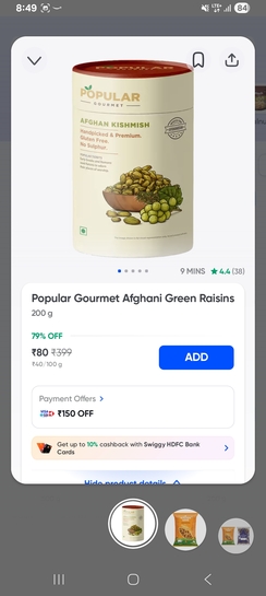 Premium Afghan Raisin 200gm at 80