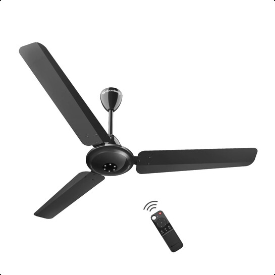 Atomberg Efficio Alpha|India's No.1 BLDC Fan| High Air Flow|LED Speed Indicator| with 2 Year Warranty BLDC Motor with Remote 1200 mm Ceiling Fan (5 Star | Gloss Black | Pack of 1)