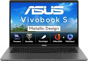 [Lowest] ASUS Vivobook S14, Intel Core Ultra 7 255H, Metallic Design Laptop(Intel iGPU/16GB RAM/512GB SSD) Laptop