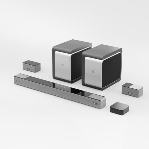 GOVO GoSurround 1000 Pro, 5.2.4 Channel, 800W Soundbar – Platinum Silver