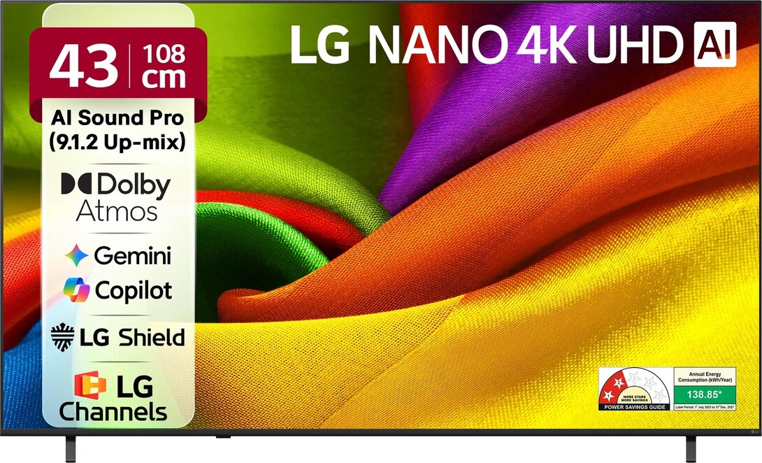 34% off on - AI NANO NU87 108 cm (43 inch) Ultra HD (4K) LED Smart WebOS TV 2026 Edition (43NU870BPLA) - Rs. 25756