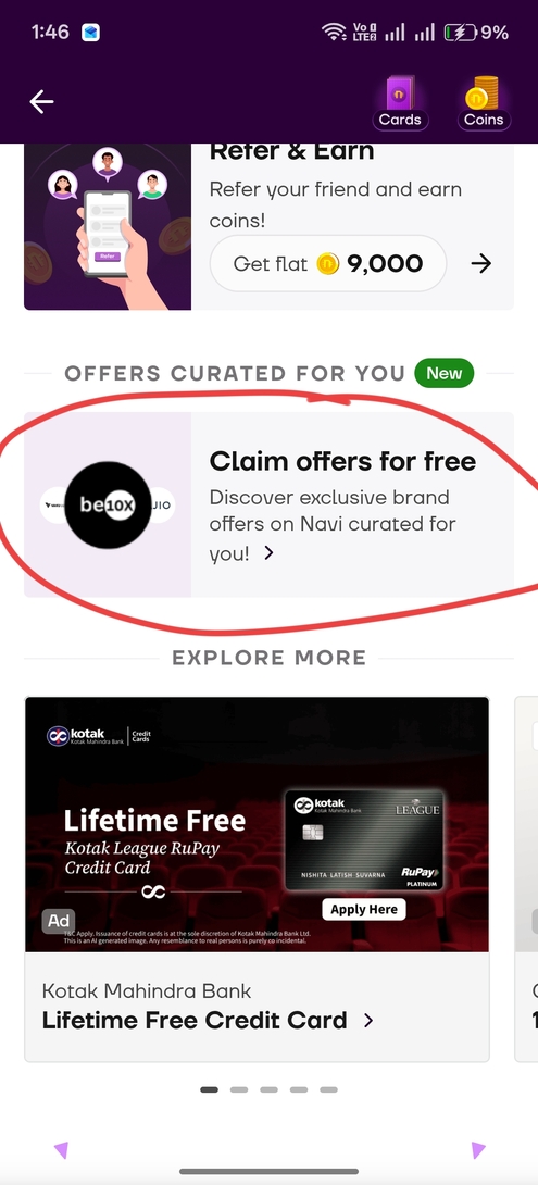 Navi App - Bigbasket Mango 100 rs coupon - working only for new users