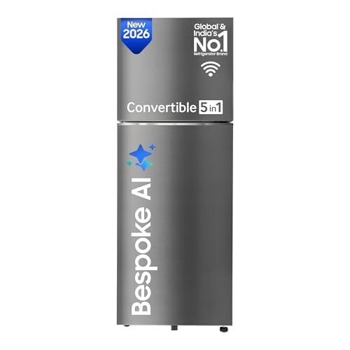 Samsung 350 L, 3 Star, Convertible 5-in-1, Digital Inverter, Frost Free Double Door Refrigerator (RT38HG5A23S8HL 2026 Model)