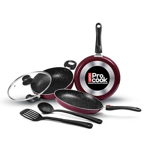 74% off on - Milton Pro Cook Kitchen Pride Non-Stick Cookware Set of 5  - Rs. 1299