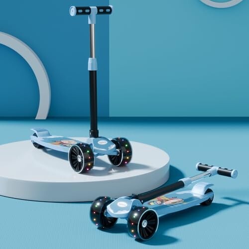 Lifelong Foldable Kids Kick Scooter with LED Wheels & Adjustable Height ...