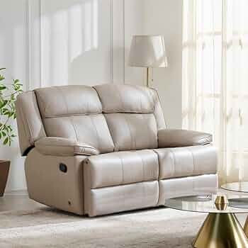 Home Centre | Torino | Half Leather | Solid Wood | 2 Seater Recliners | Grey | 