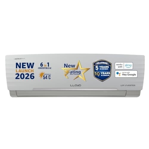 Lloyd 1.5 Ton 3 Star Wi-Fi Inverter Split AC, 2026 New Star Rated