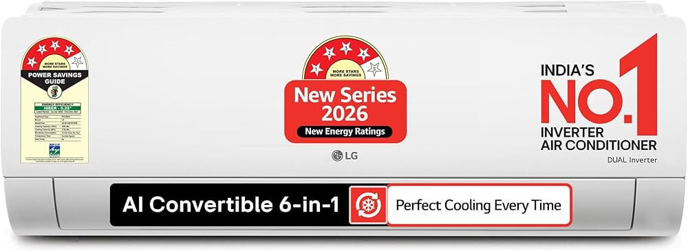 LG 1 Ton 4 Star,New star rated,DUAL Inverter Split AC 