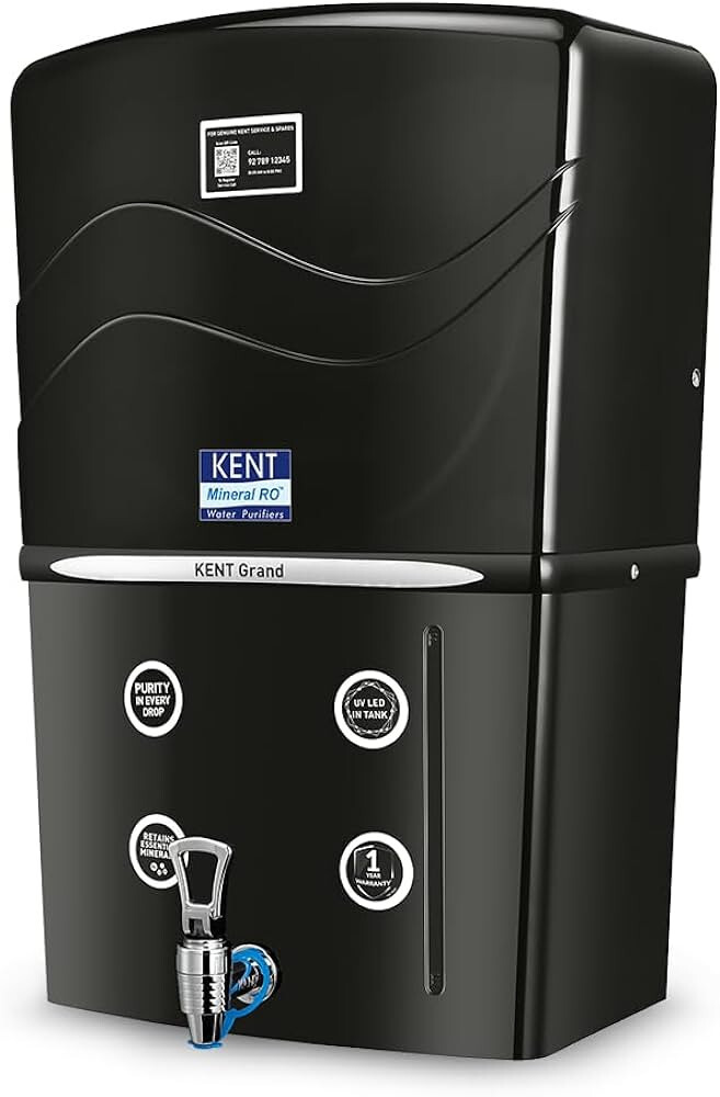 KENT Grand RO Water Purifier | Advanced RO Tech for Sabse Shudh Paani | RO+UF+TDS Control + UV LED Tank | 8L |