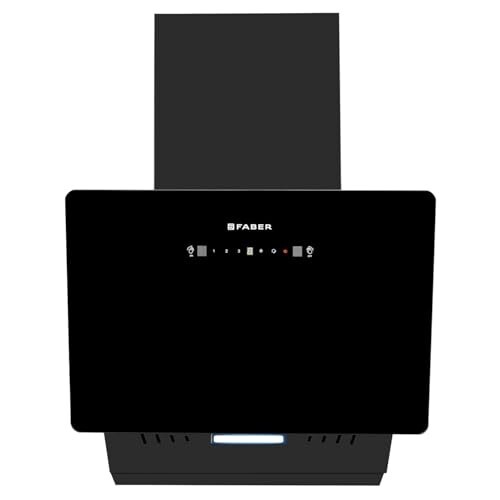 Faber 60cm 1200 m³/hr Vertical Wall Mounted Chimney|Filterless|Two Way Suction|AutoClean|8 Yr on Motor & 2 Yr Comprehensive Warranty by Faber|Touch&Gesture Control|Hood Mojito IN HC SC FL BK 60,Black