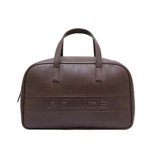 Police Men’s Brown Vegan Leather 40 L Duffle Bag 