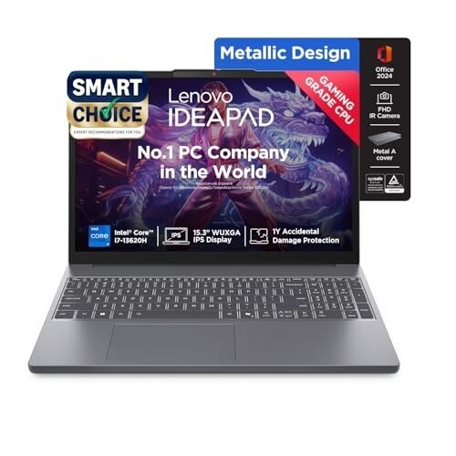 33% off on - Lenovo Smartchoice Ideapad Slim 3, 13th Gen Intel Core i7 13620H, 16GB RAM - Rs. 59740