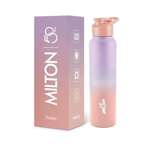 MILTON Torino 1000 Stainless Steel Water Bottle, Leakproof Lid 980 ML