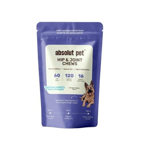 Absolut Pet Hip and Joint-Supplements for Dogs Chews  (60 Chews)