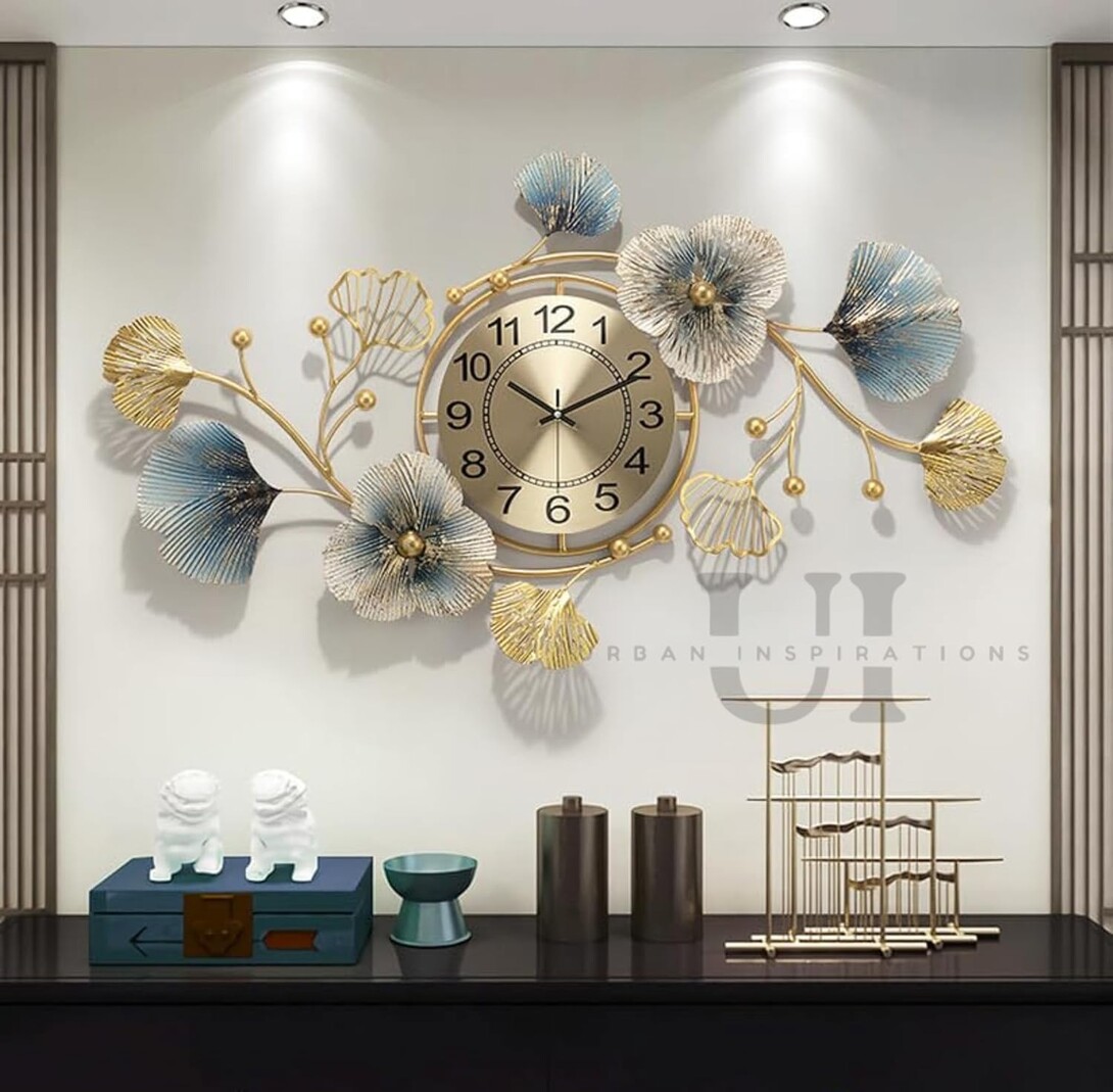 URBAN INSPIRATIONS Metal Wall Clock Big Antique Decorative Home Interior Stylish Watch