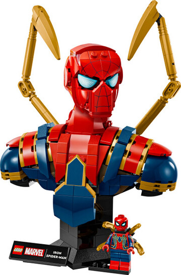 Lego Marvel Iron Spider-Man Bust Collectible Adult Building Set 76326 (Multicolor)