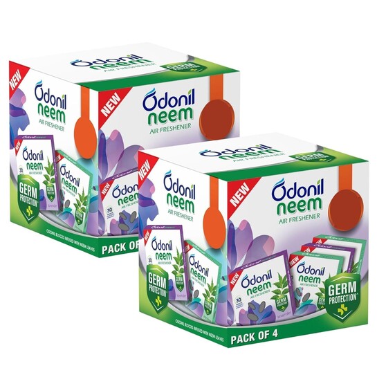 Odonil Bathroom & Toilet Air Freshener, Neem Mixed Fragrance Blocks
