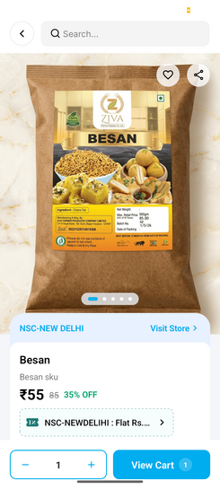 Besan 500 gm *4 (2kg) @170
