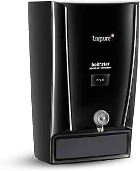 Livpure Bolt+ Star, 80% Water Savings, RO+In Tank UV+UF+Min+Copper+ 7 L Tank, Water Purifier for home