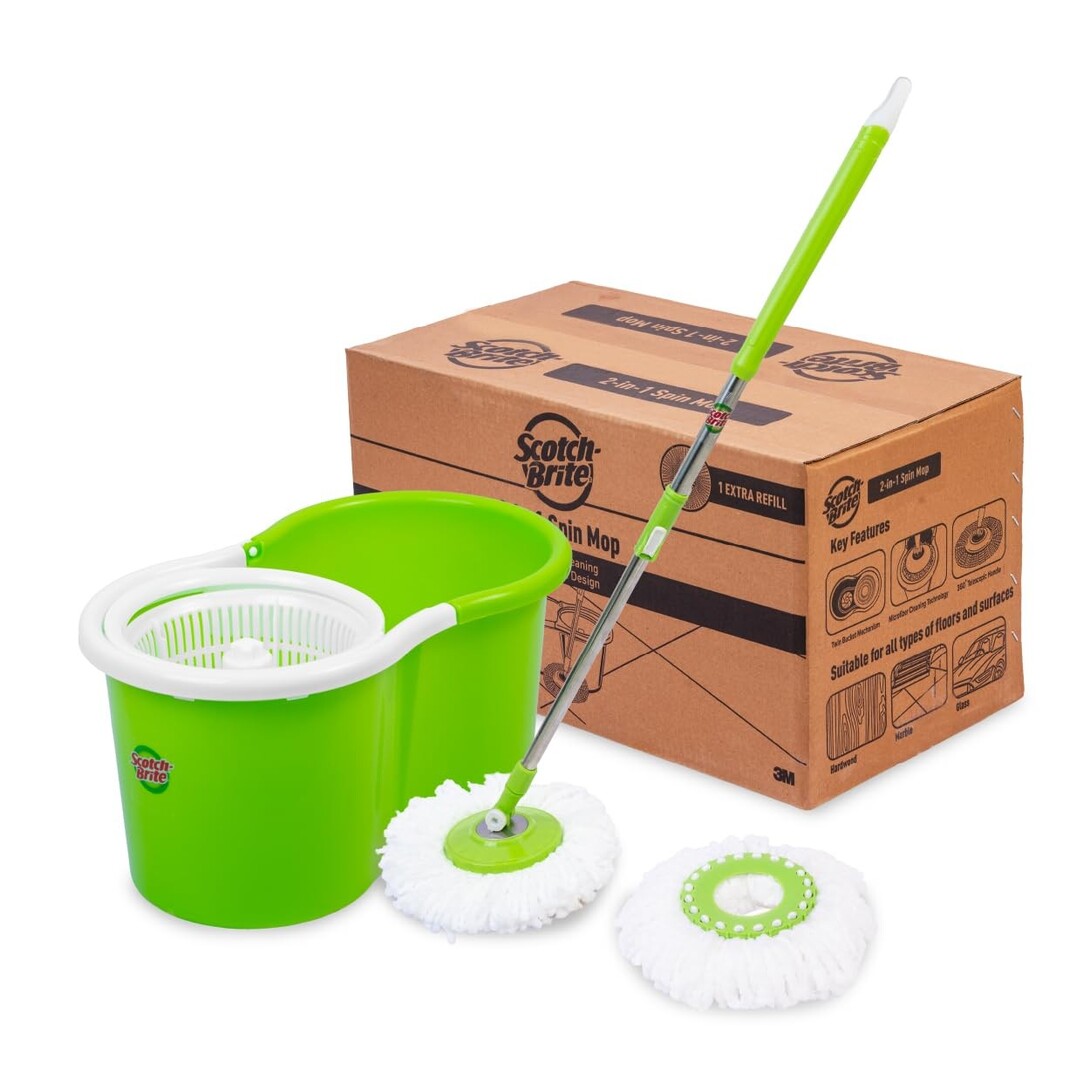 Scotch-Brite Twin Bucket Spin Mop 
