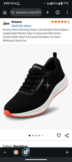 Kraasa Men’s Running Shoes