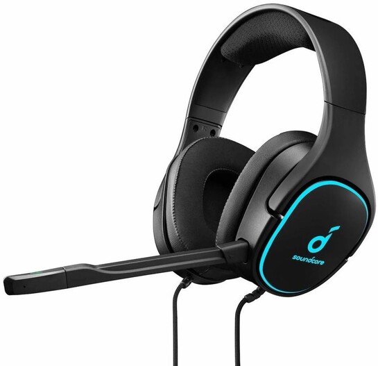 Soundcore Strike 3 Wired Gaming Headset (Black, Blue, On the Ear)