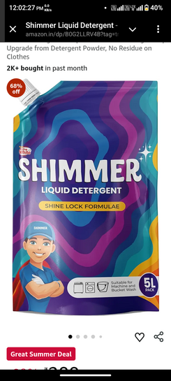 Shimmer Liquid Detergent - 5L Pack