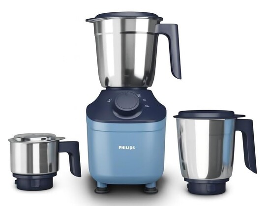 Philips HL7773/01 800-Watt Mixer Grinder with MicroGrind Technology | 3 Stainless Steel Jars (1.5L, 1L, 0.3L) | 3-Speed Control