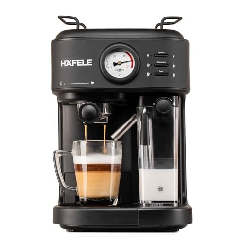 Hafele U-Kaffee Plus Coffee Machine, 15-Bar Pump Pressure, Single/Double Espresso, Thermoblock Technology, 1250W