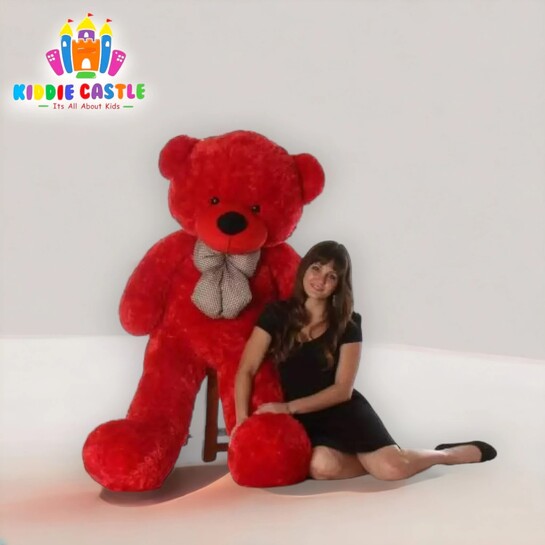 Kiddie Castle Teddy Bear Red Colors Size 4 Feet  - 48 inch (Red)