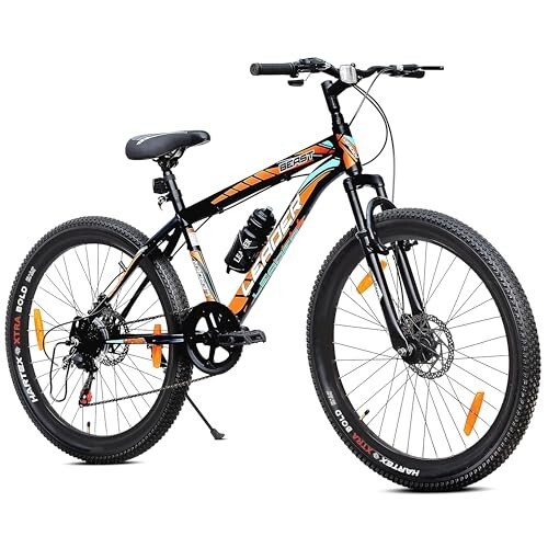Leader Beast 24T Multispeed (21 Speed) Mountain Bike - Black/ Orange